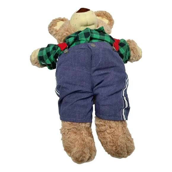 Furskins Bear Teddy Xavier  Roberts1984 Shirt Red Suspenders VIntage - Picture 13 of 16